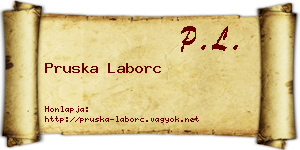 Pruska Laborc névjegykártya